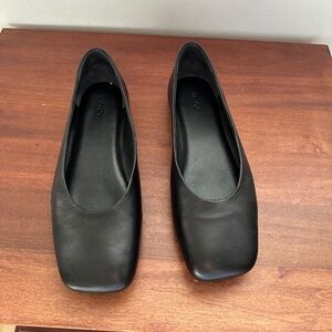 Vince Black Square Toe Ballet Flats - Size 7